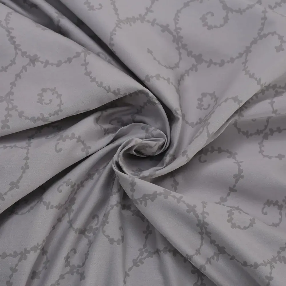 Maspar 100% Cotton Neutral Printed King Size Bedsheet with 2 Pillow Covers (400 TC)-Exotic Heritage Leafy Swirl