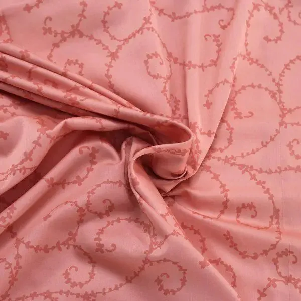 Maspar 100% Cotton Red Printed King Size Bedsheet with 2 Pillow Covers (400TC)- Exotic Heritage Leafy Swirl