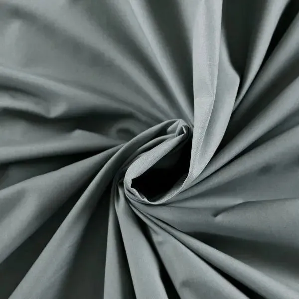 Maspar 100% Cotton Steel Grey Crisp Bedsheet with 2 Pillow Covers (200 TC)- Slumber Plain Easy Care Percale