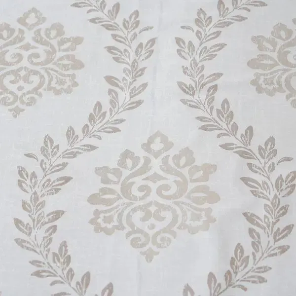 Maspar Beige 100% Cotton Printed King Size Bedsheet with 2 Pillow Covers -Tranquil Essence Lawn Leaflet