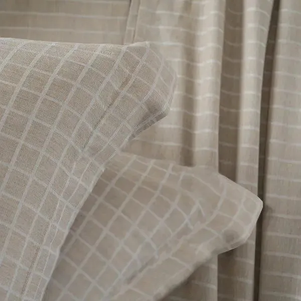 Maspar Bliss Reversible Egyptian Cotton Ultra-Soft Beige King Size Bedsheet with 2 Pillow Covers (300 TC)