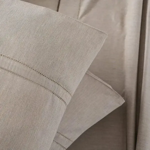 Maspar Emmie Egyptian Cotton Ultra-Soft Taupe King Size Bedsheet with 2 Pillow Covers (300 TC)