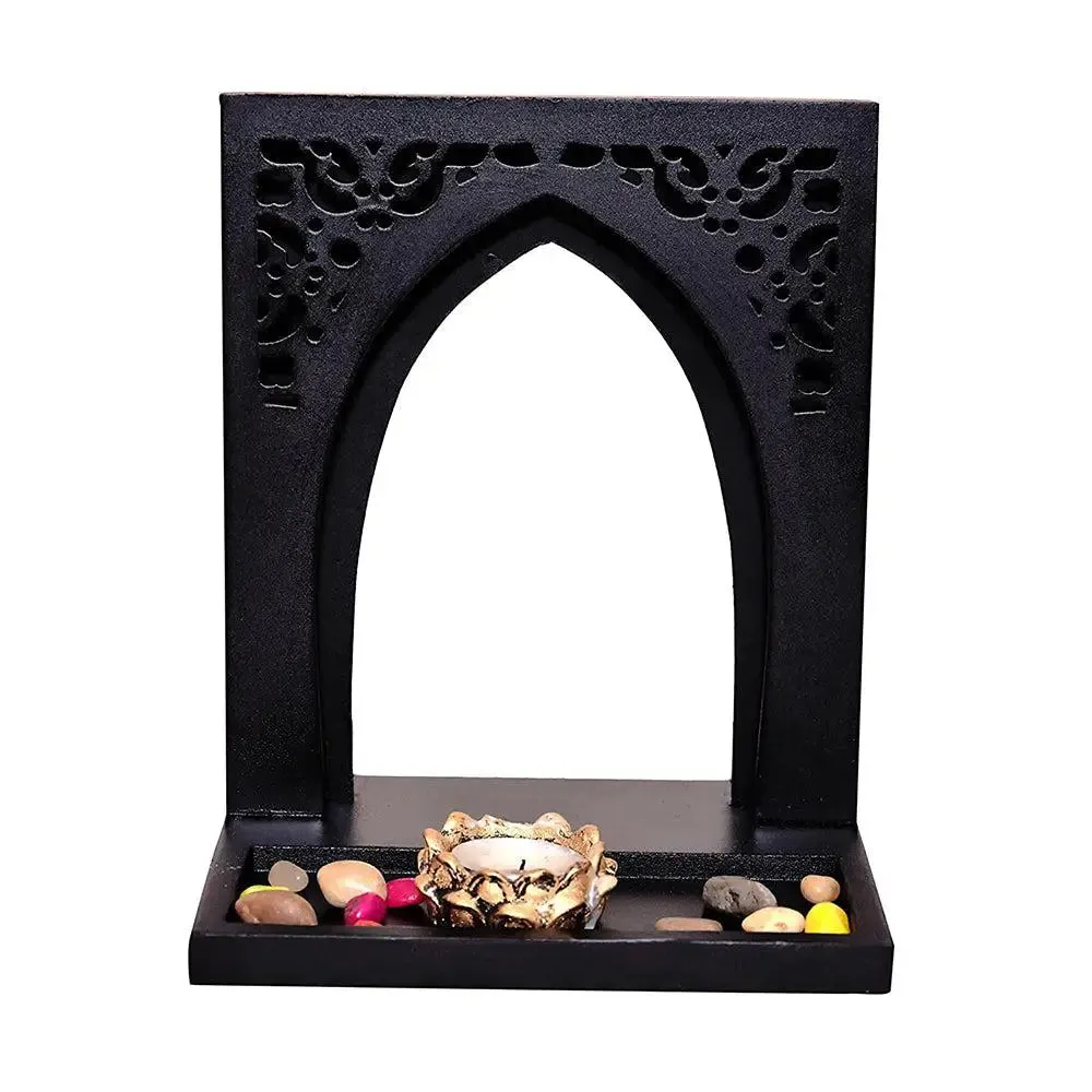 Matte Balck Lord Buddha Head Idol