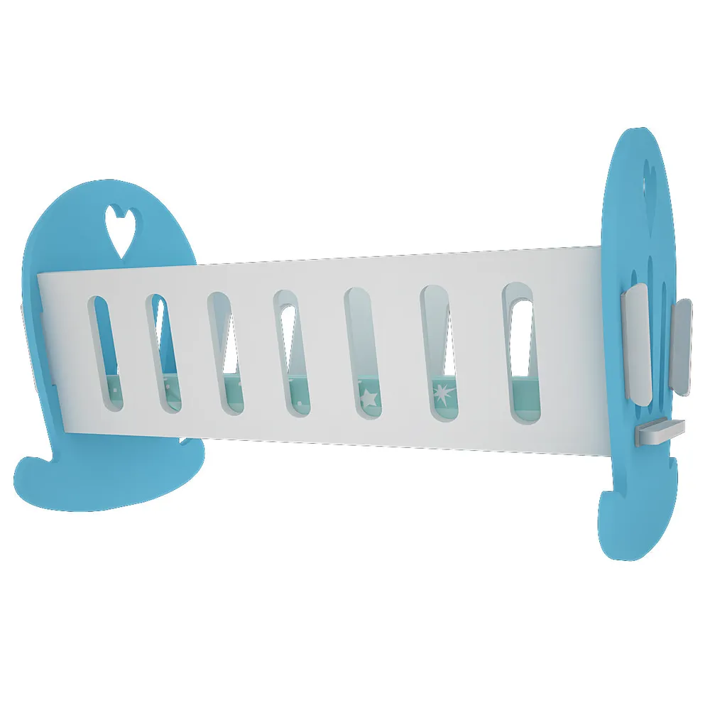 Matte-Finished Blue Termite-Proof Wood Swing Cradle