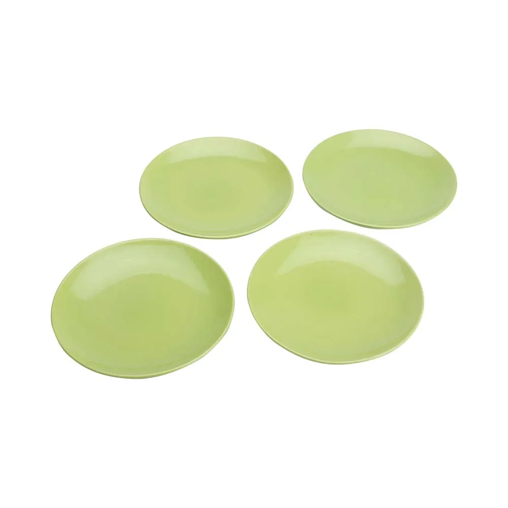 Matte Green Ceramic Side Plates Set Of 4