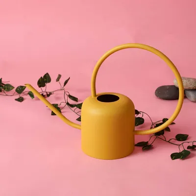 Matte Sunshine Steel Watering Can