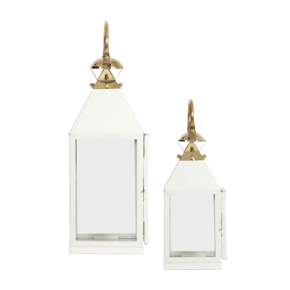 Matte White Duplet Candle Lantern
