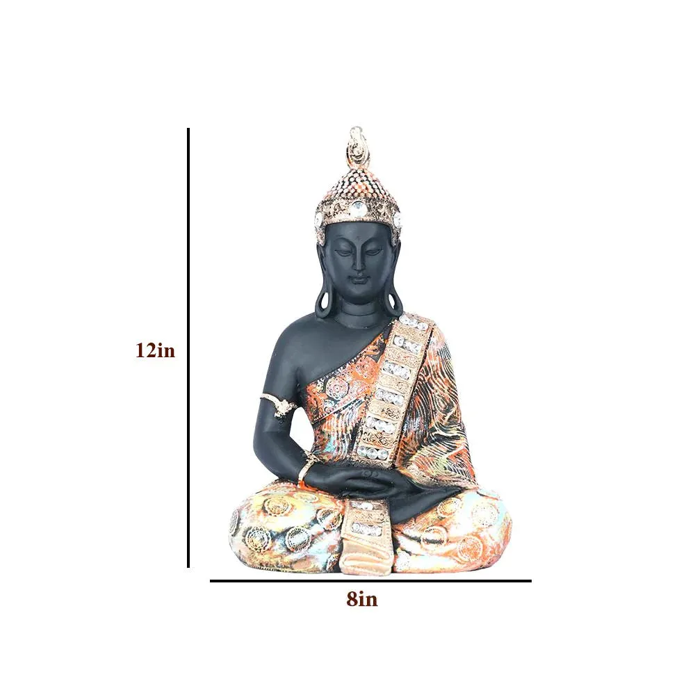 Meditating Buddha Sculpture Single Piece