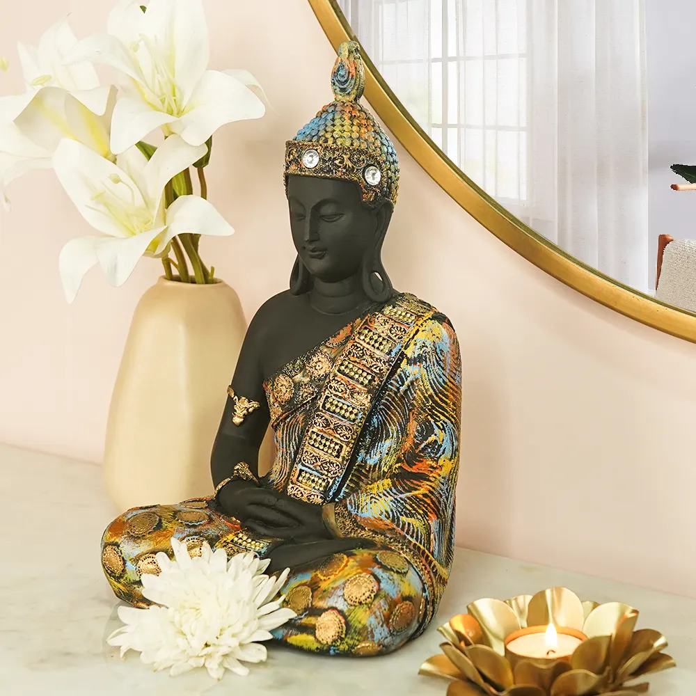 Meditating Buddha Sculpture Single Piece