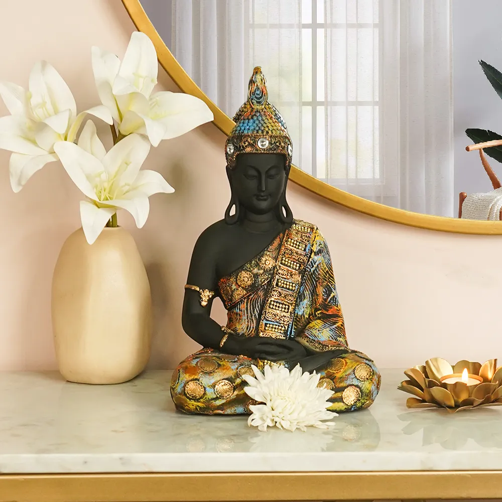 Meditating Buddha Sculpture Single Piece