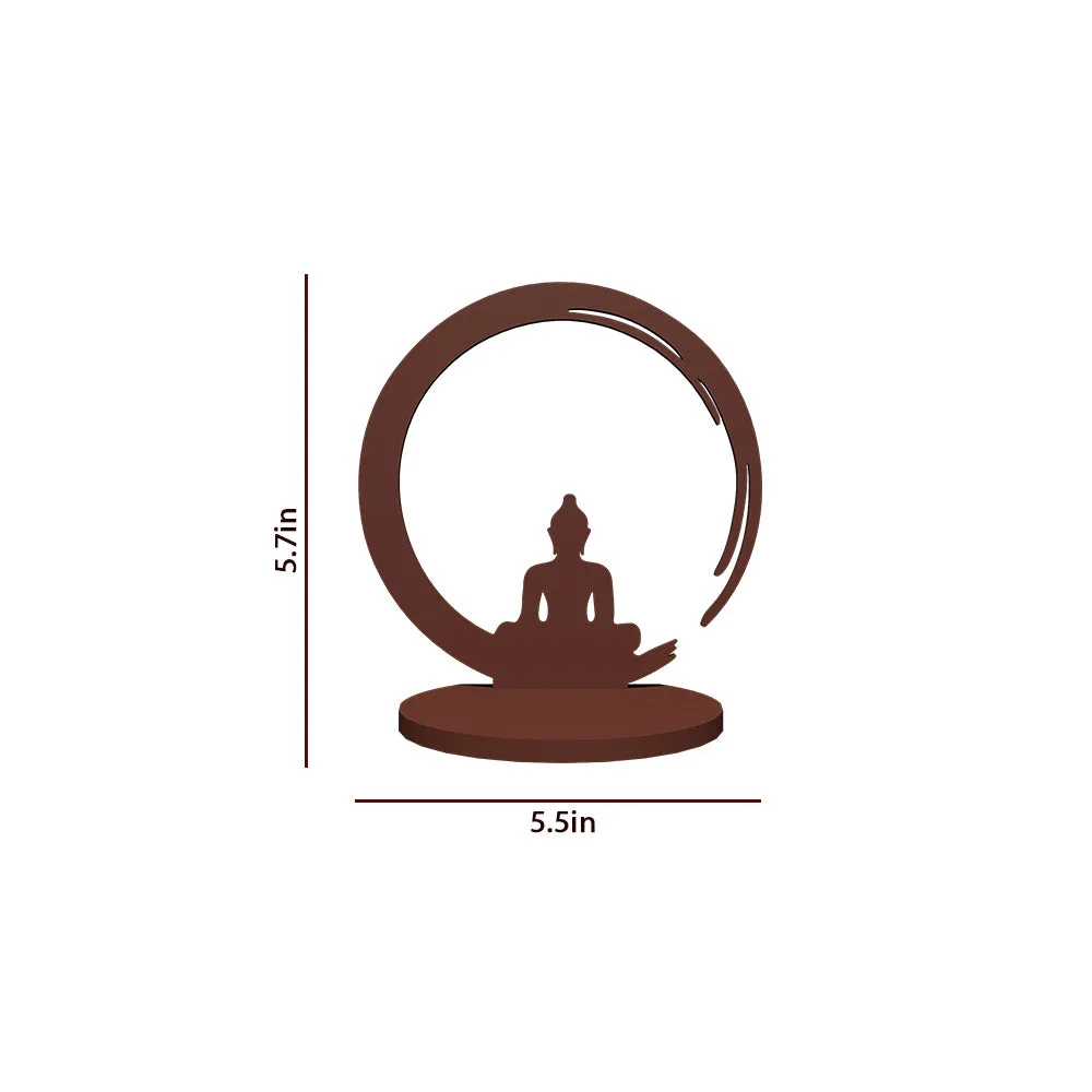 Meditating Buddha Shadow Tea Light Holder