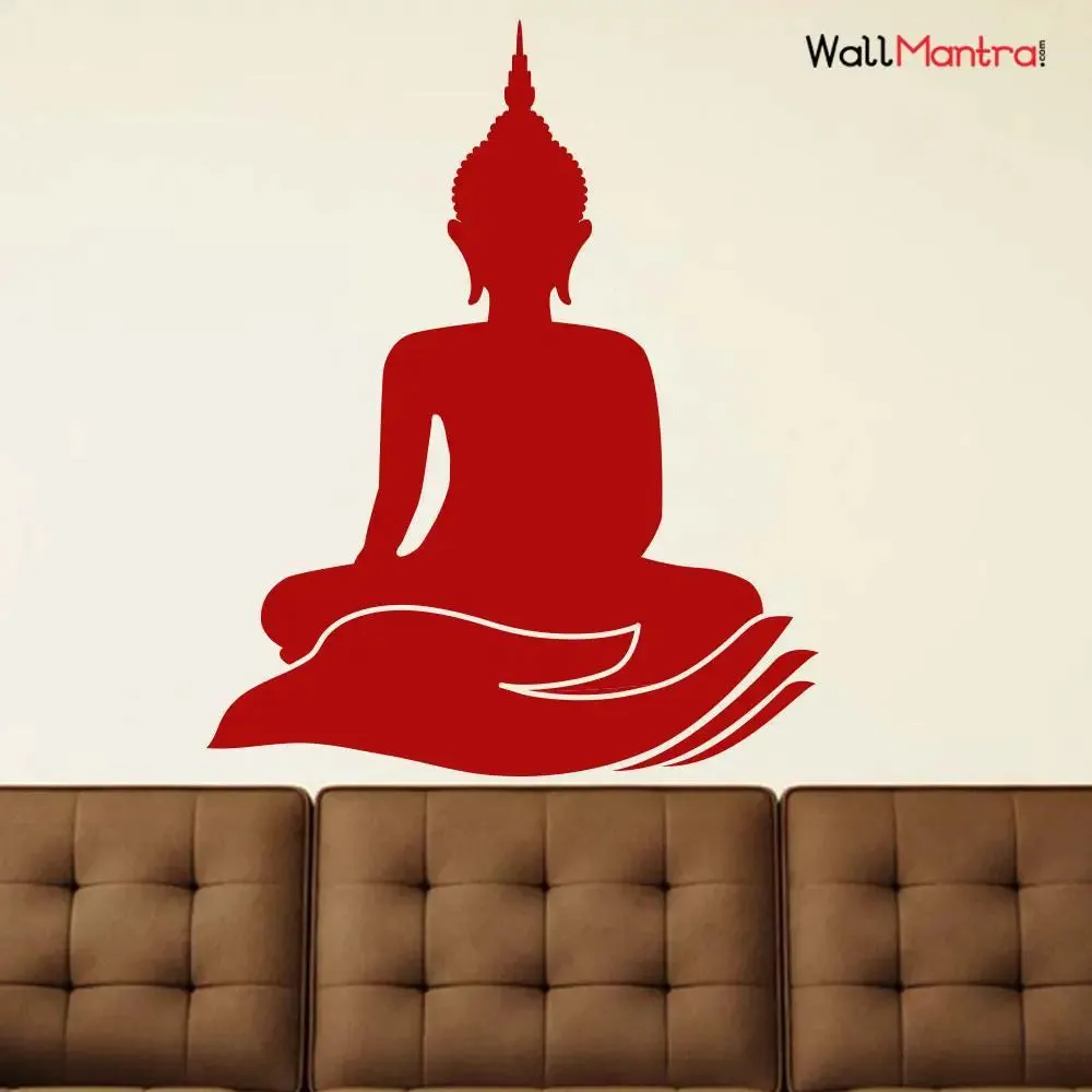 Meditating Buddha Silhouette Wall Sticker And Decal