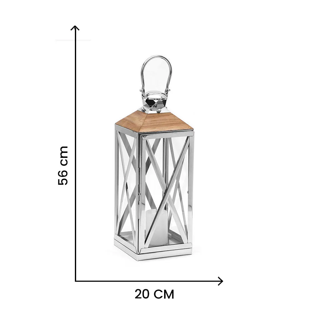 Medium Artistic Silver Lantern