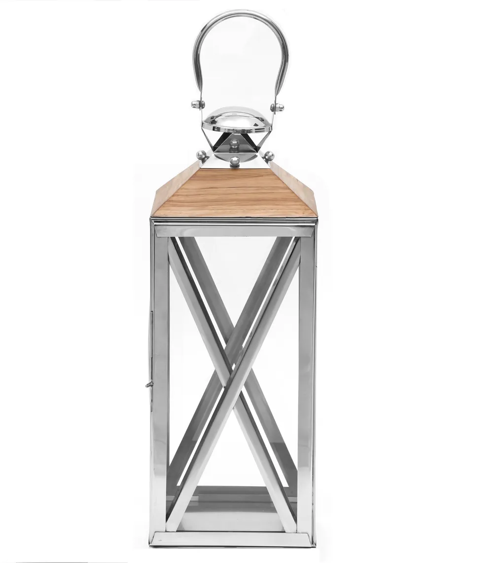 Medium Artistic Silver Lantern