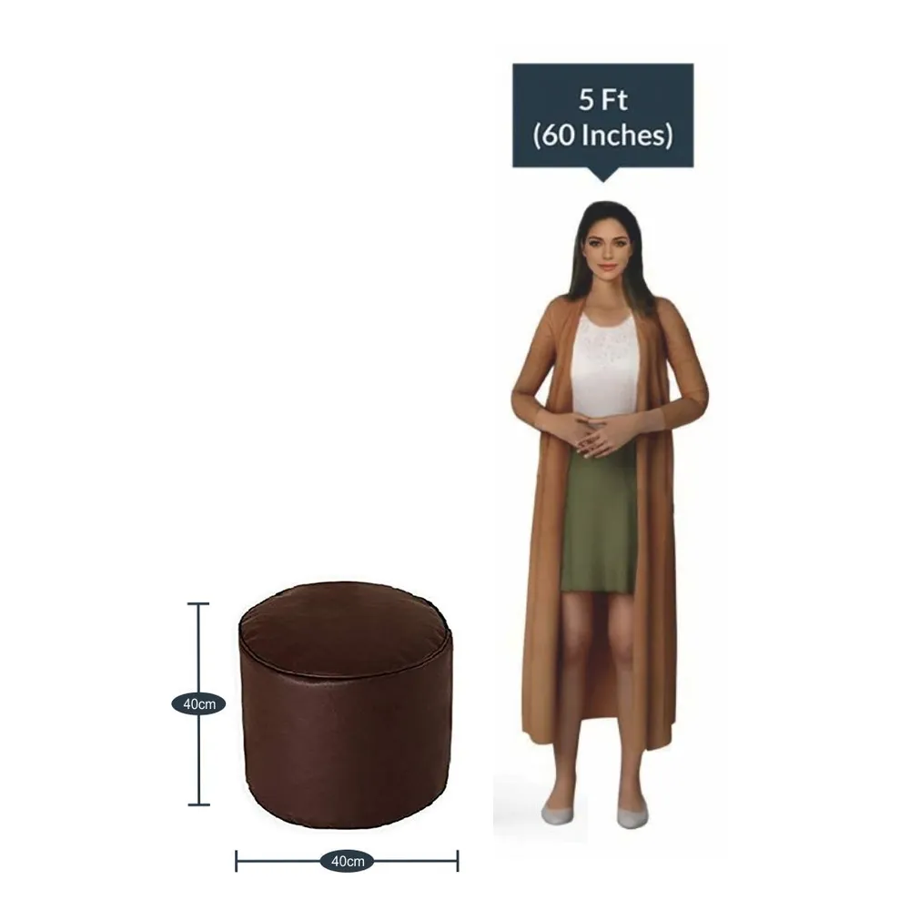 Medium Brown Pouffe Bean Bag Cover