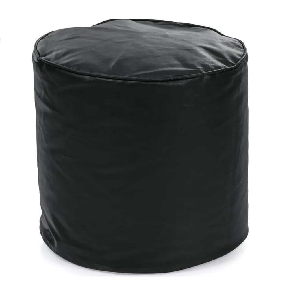 Medium Pouffe Plush Black Bean Bag Cover