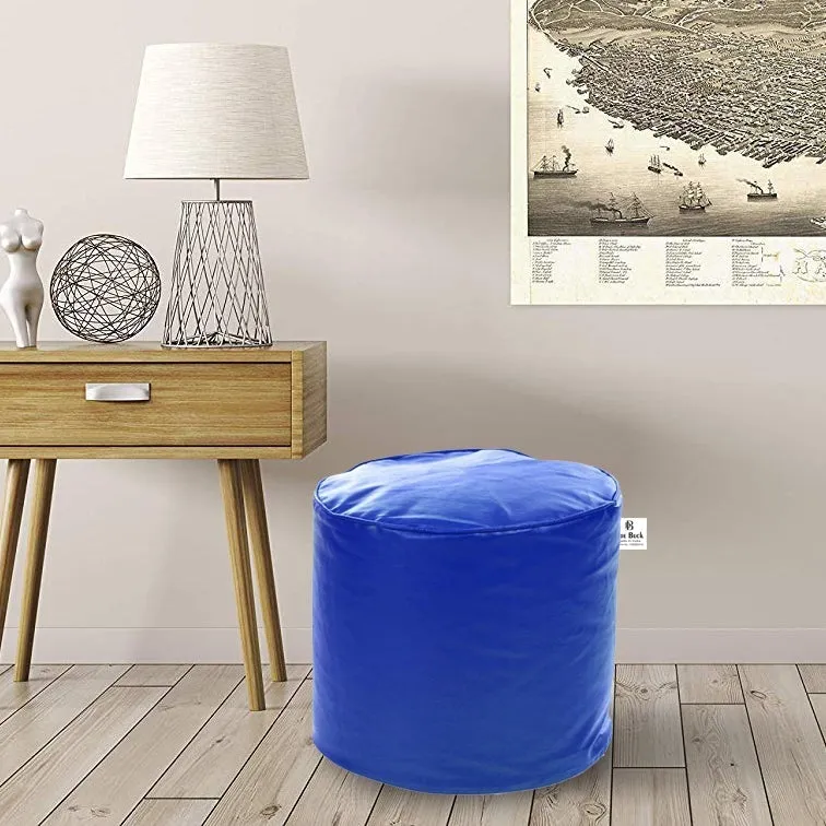 Medium Pouffe Plush Blue Bean Bag Cover