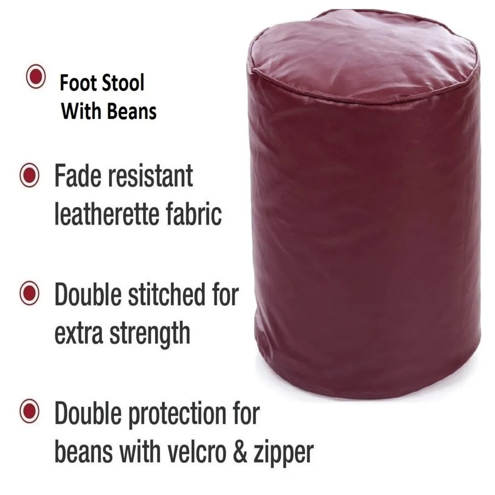 Medium Pouffe Plush Brown Bean Bag Cover