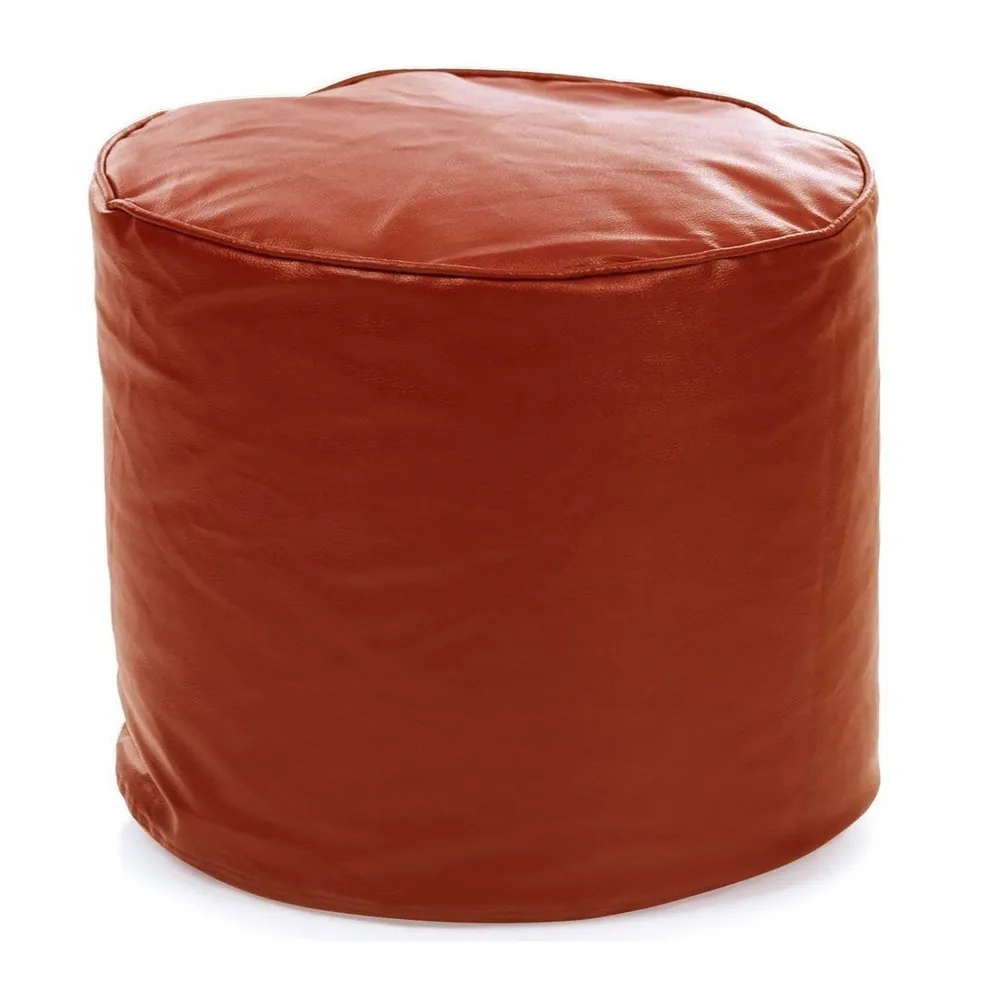 Medium Pouffe Plush Brown Tan Bean Bag Cover