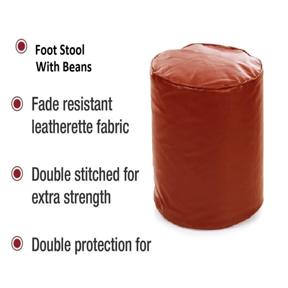Medium Pouffe Plush Brown Tan Bean Bag Cover