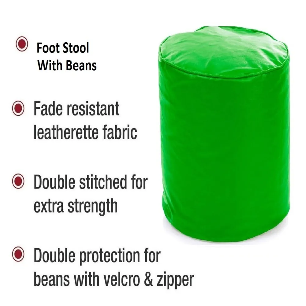 Medium Pouffe Plush Green Bean Bag Cover