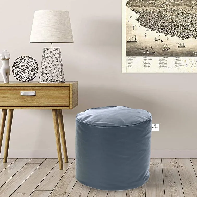 Medium Pouffe Plush Grey Bean Bag Cover