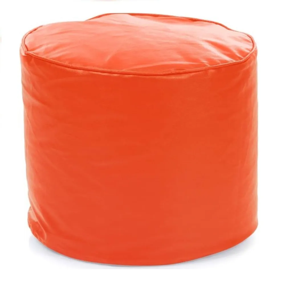 Medium Pouffe Plush Orange Bean Bag Cover