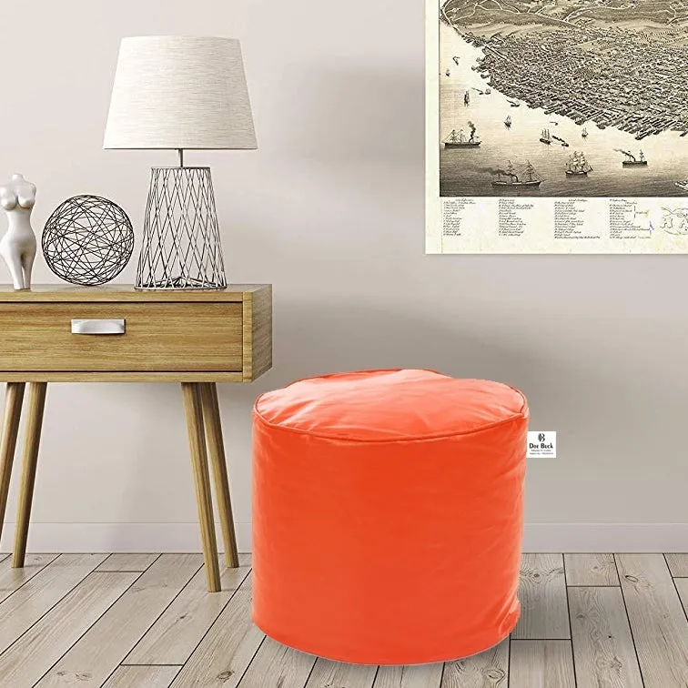 Medium Pouffe Plush Orange Bean Bag Cover