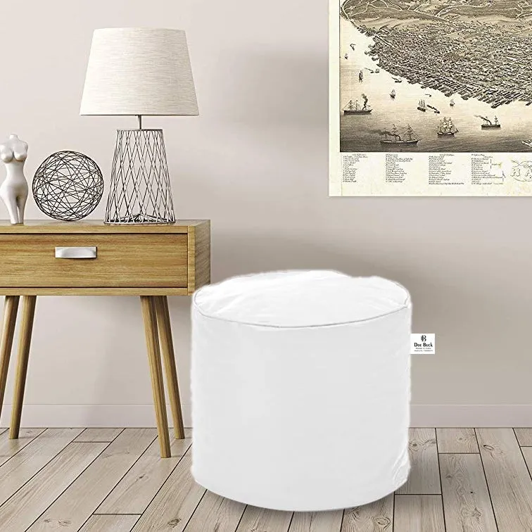 Medium Pouffe Plush White Bean Bag Cover