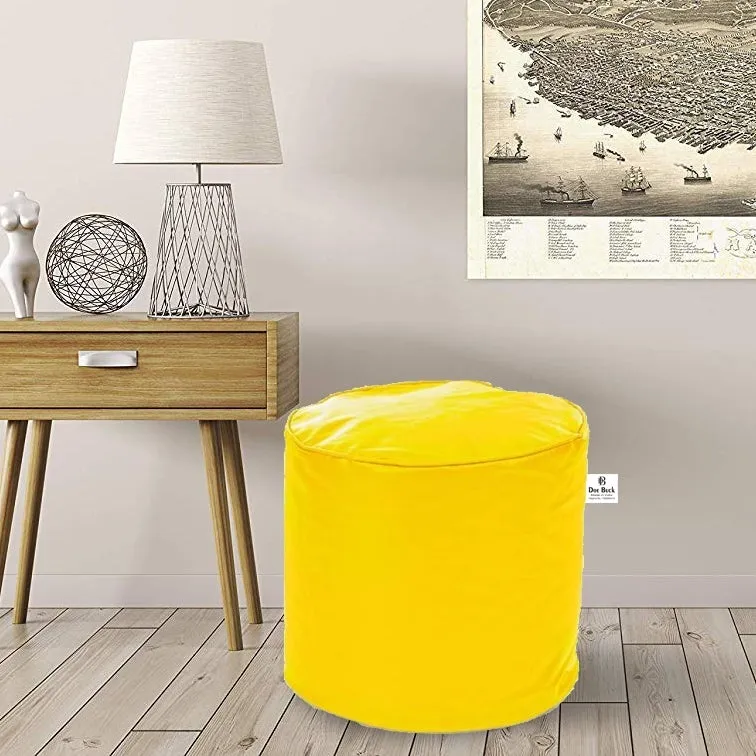 Medium Pouffe Plush Yellow Bean Bag Cover