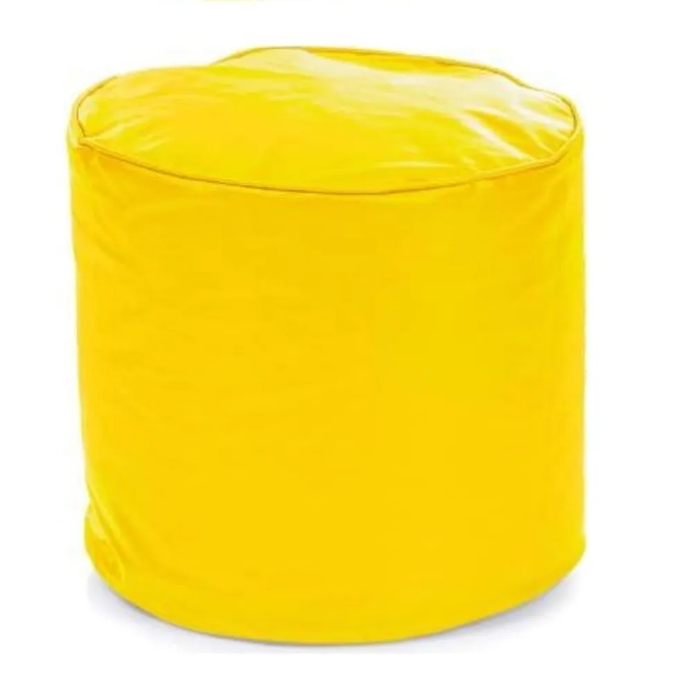 Medium Pouffe Plush Yellow Bean Bag Cover