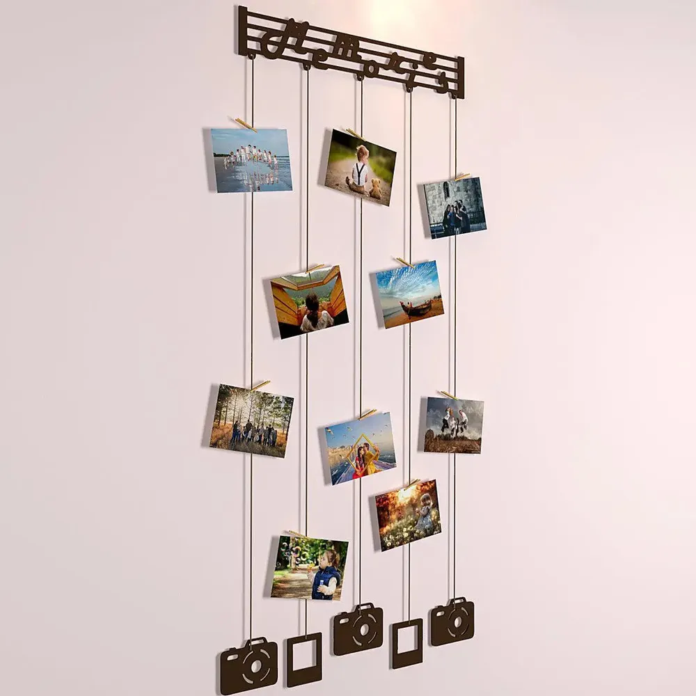 Memories Wood Photo Frame With Clips
