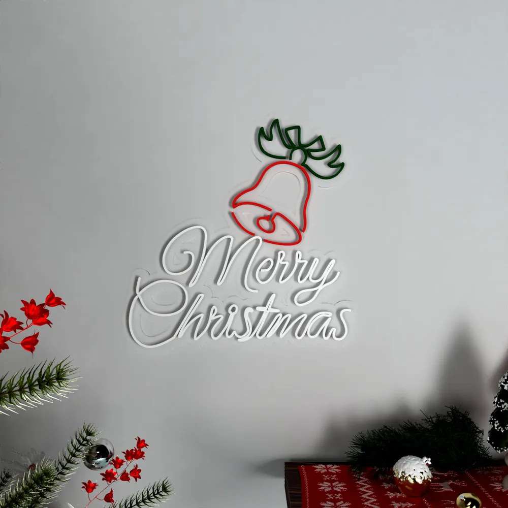 Merry Christmas Bell LED Neon Light