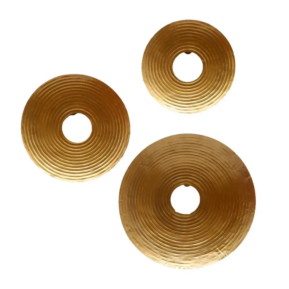 Mesmerising Gold Round Ring Metal Wall Decor - Set of 3