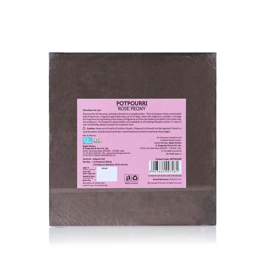 Mesmerizing Set of Peony fragrance Potpourri with Essential Oil- Pink