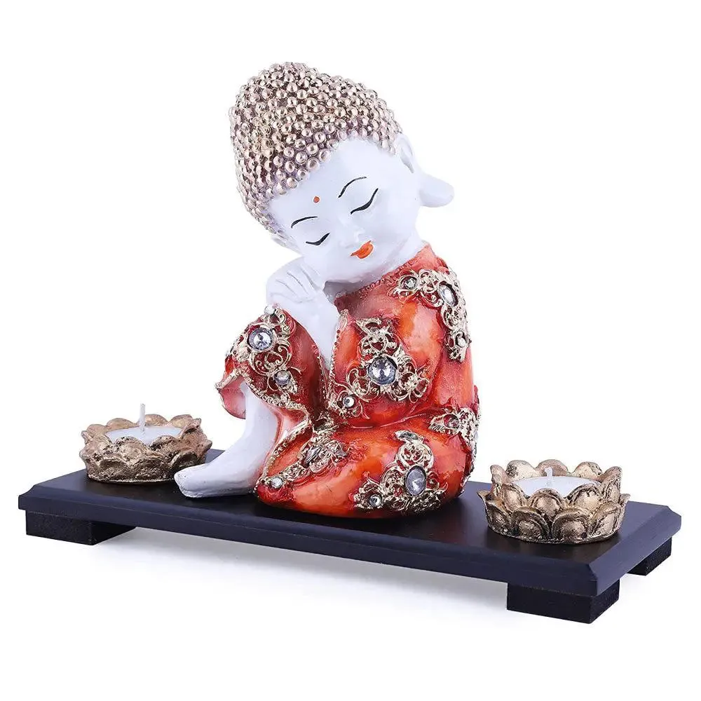 Mesmerizing Sitting Buddha Statue With Tray