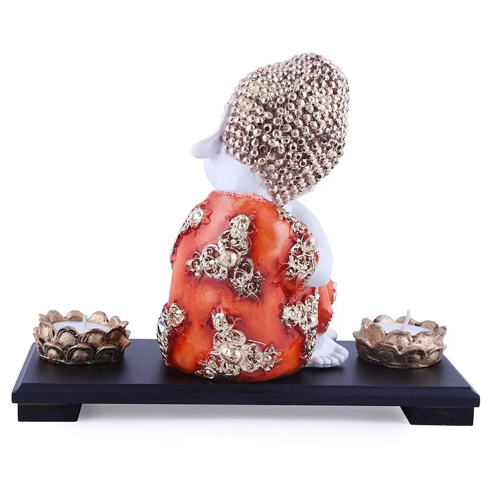Mesmerizing Sitting Buddha Statue With Tray