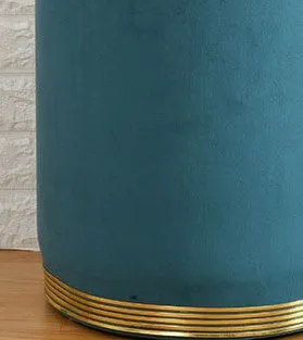 Metal Bottom Solid Pouffe Single Piece