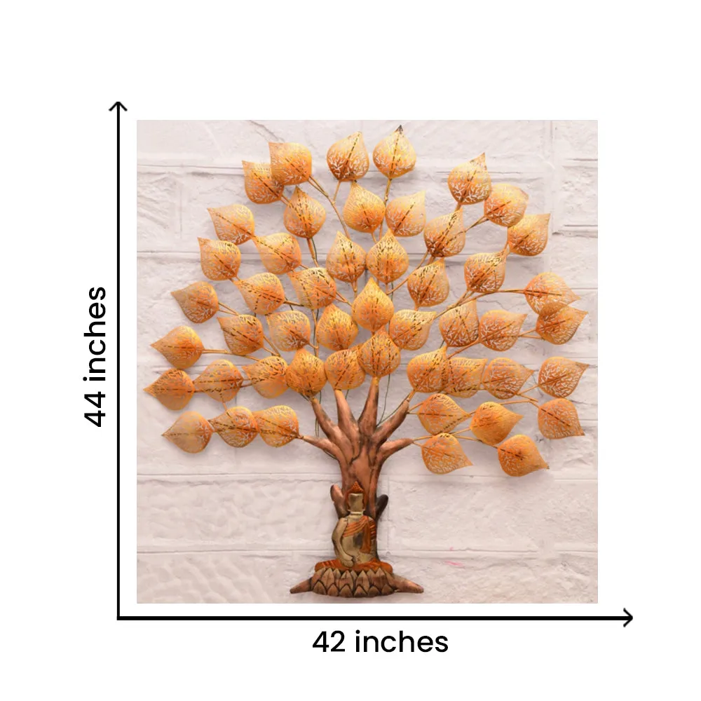 Metal Buddha Tree with LED Lights for Wall Decor