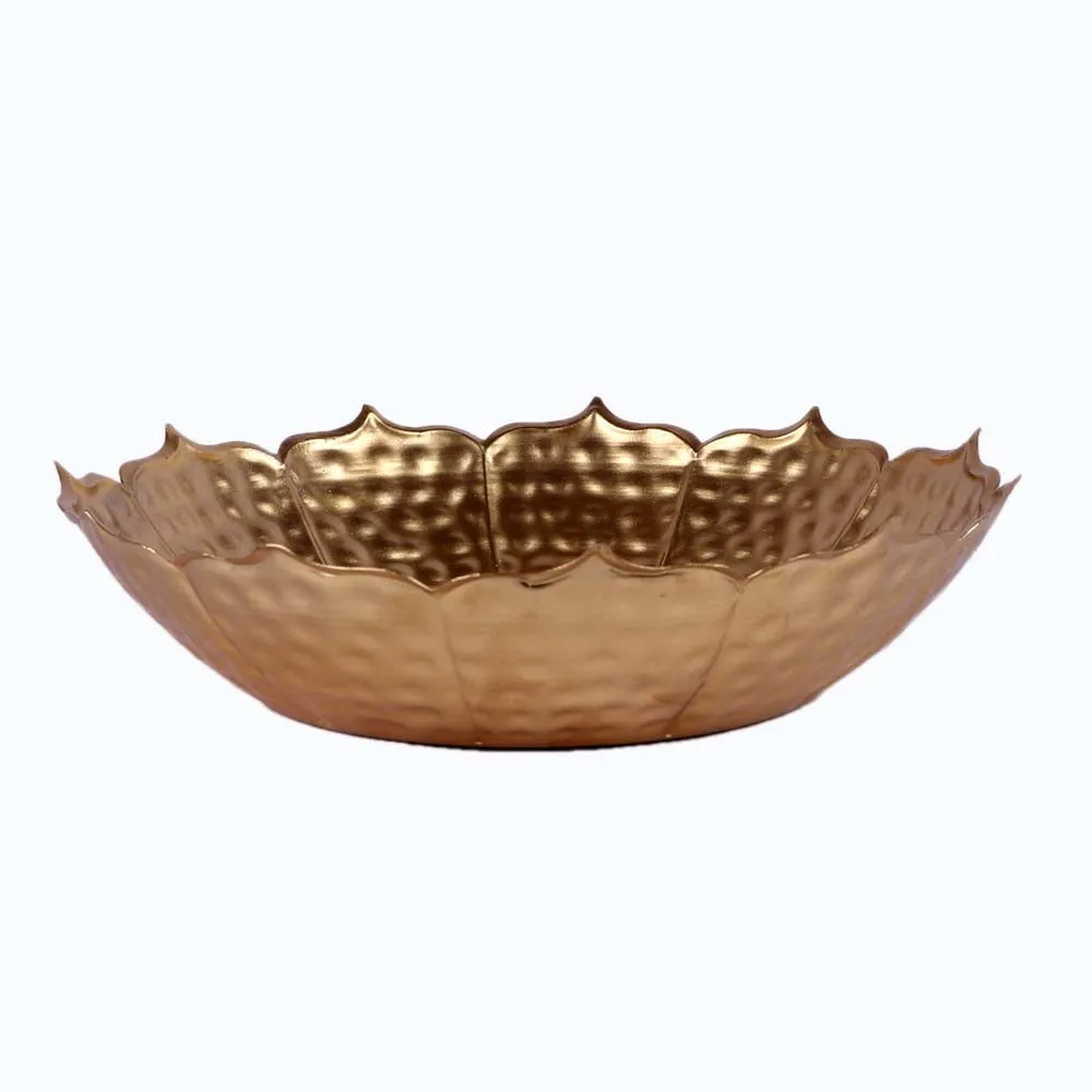 Metal Sunflower Urli Bowl with Detachable Tealight Holder Set of 6