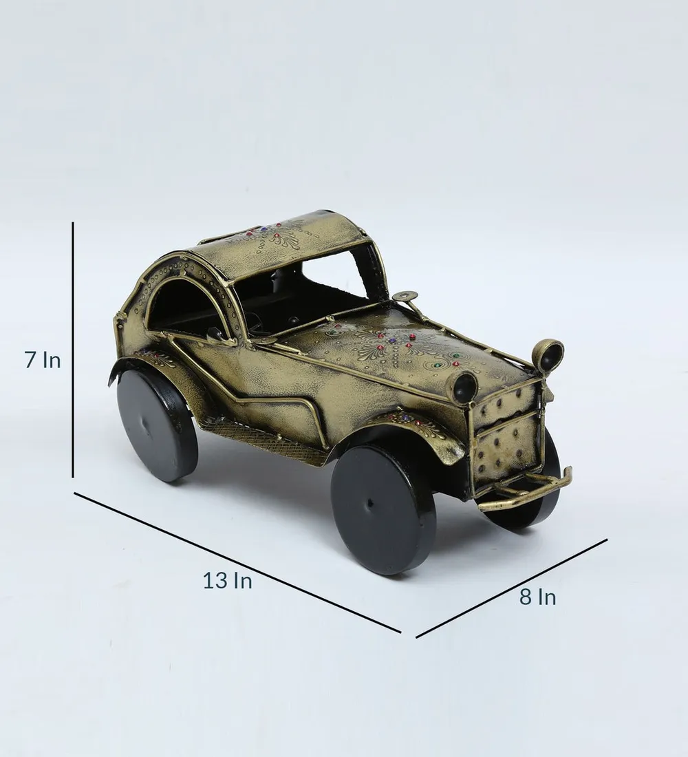 Metallic Antique Car Table Decor