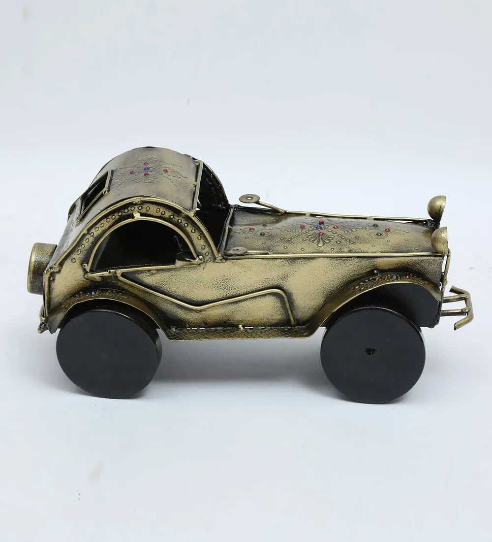 Metallic Antique Car Table Decor