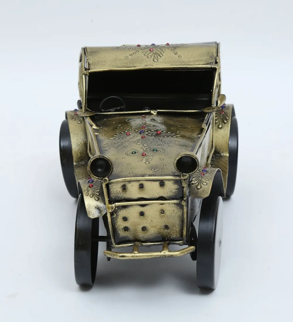 Metallic Antique Car Table Decor