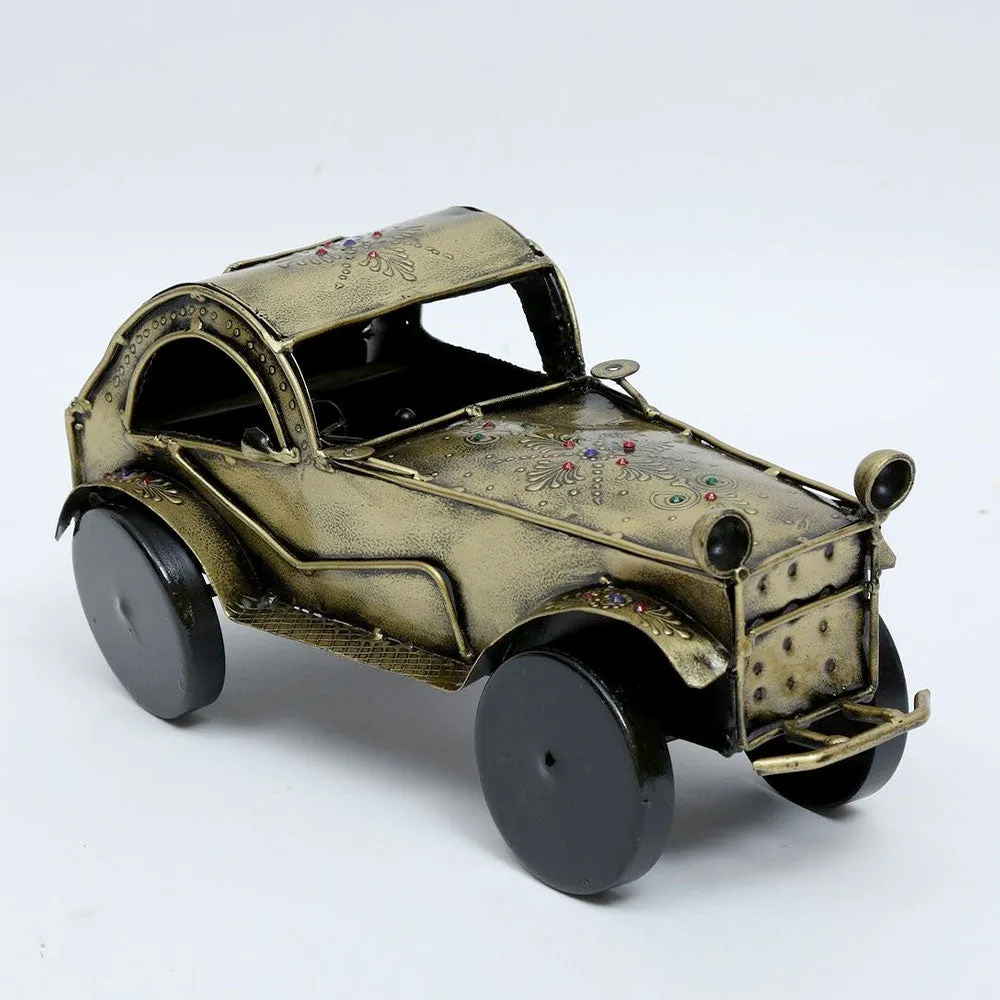 Metallic Antique Car Table Decor