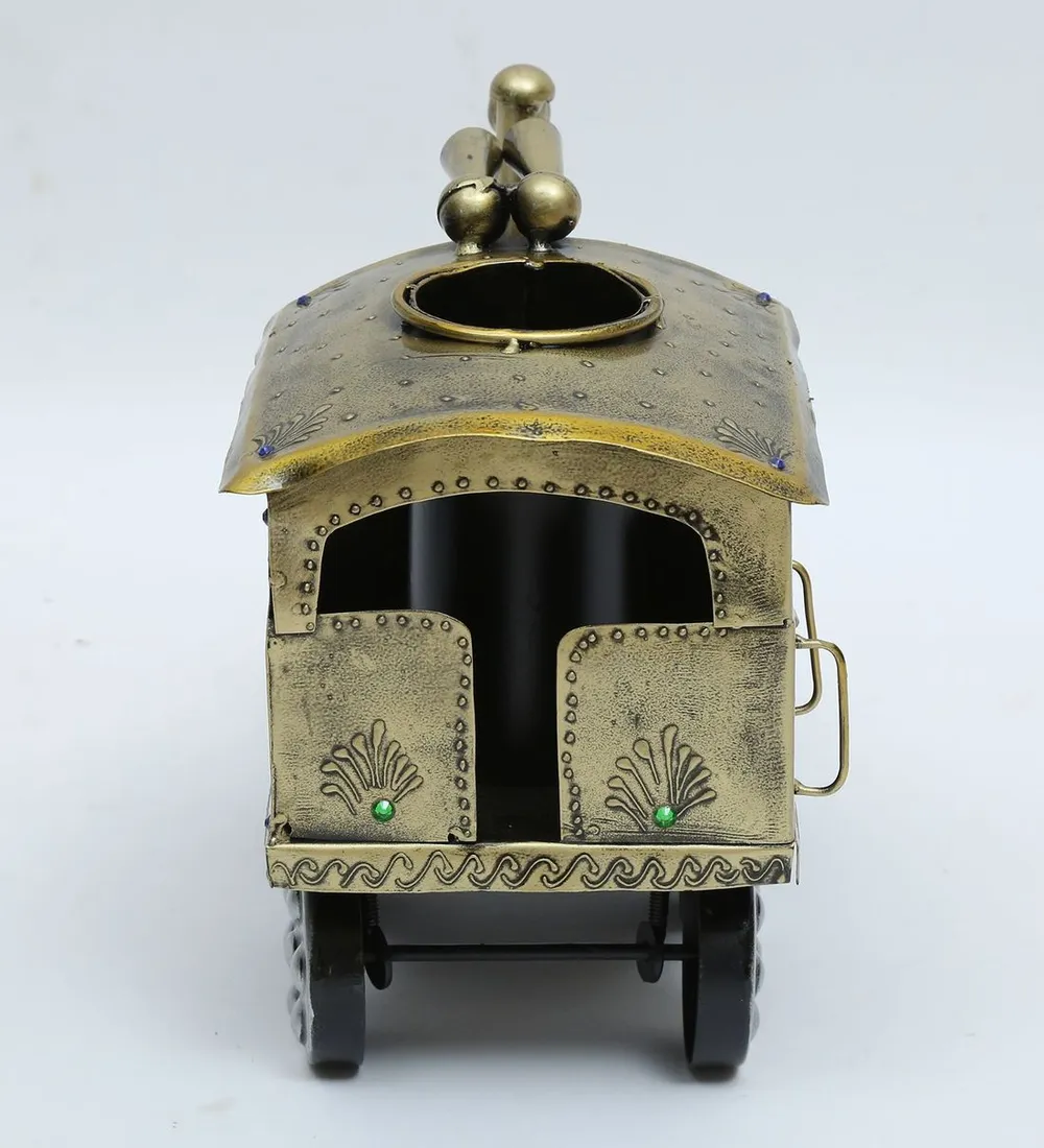 Metallic Big Engine Artistic Pen Stand Single Piece