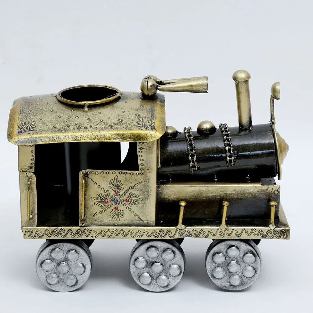 Metallic Big Engine Artistic Pen Stand Single Piece