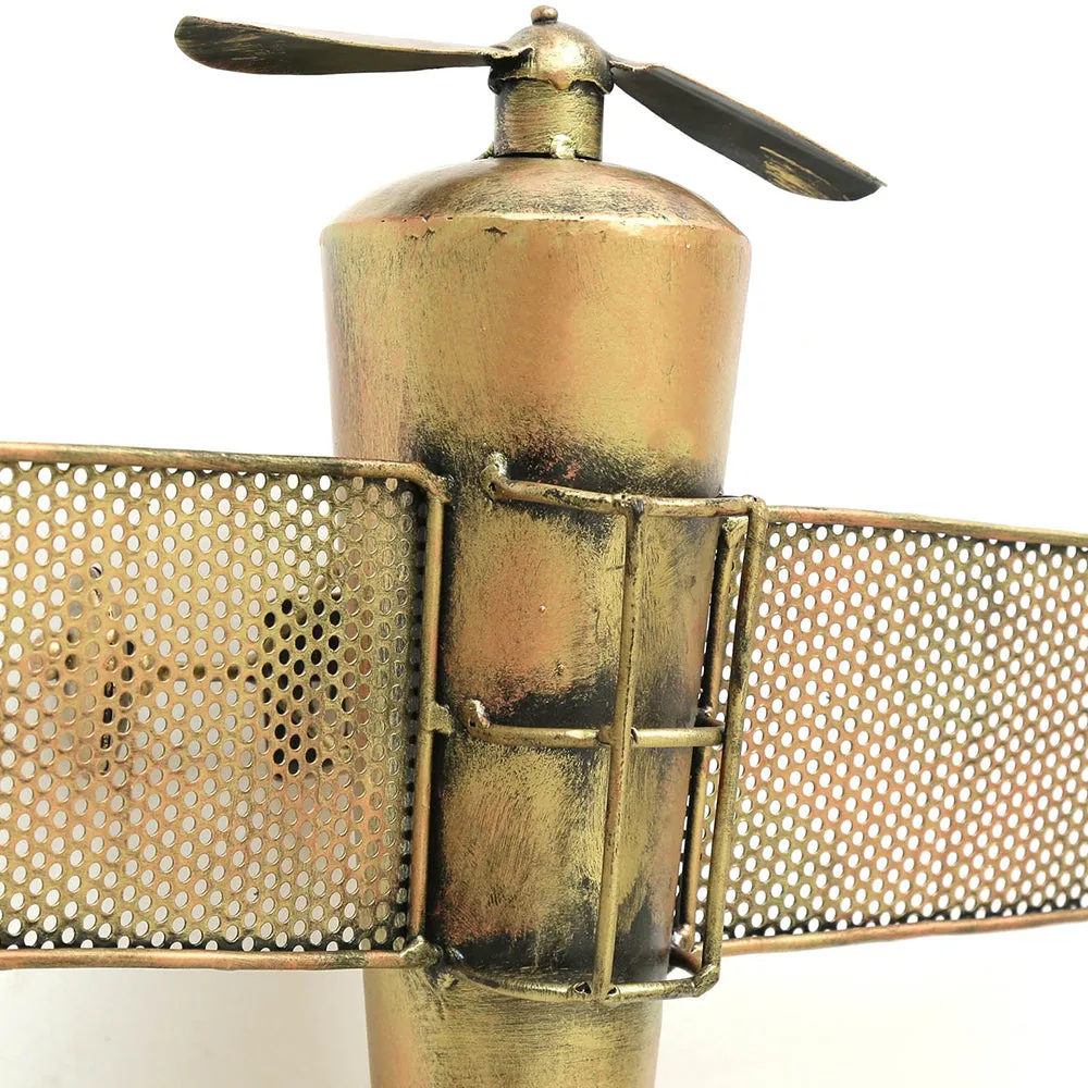 Metallic Helicopter for Wall Decor (Golden)