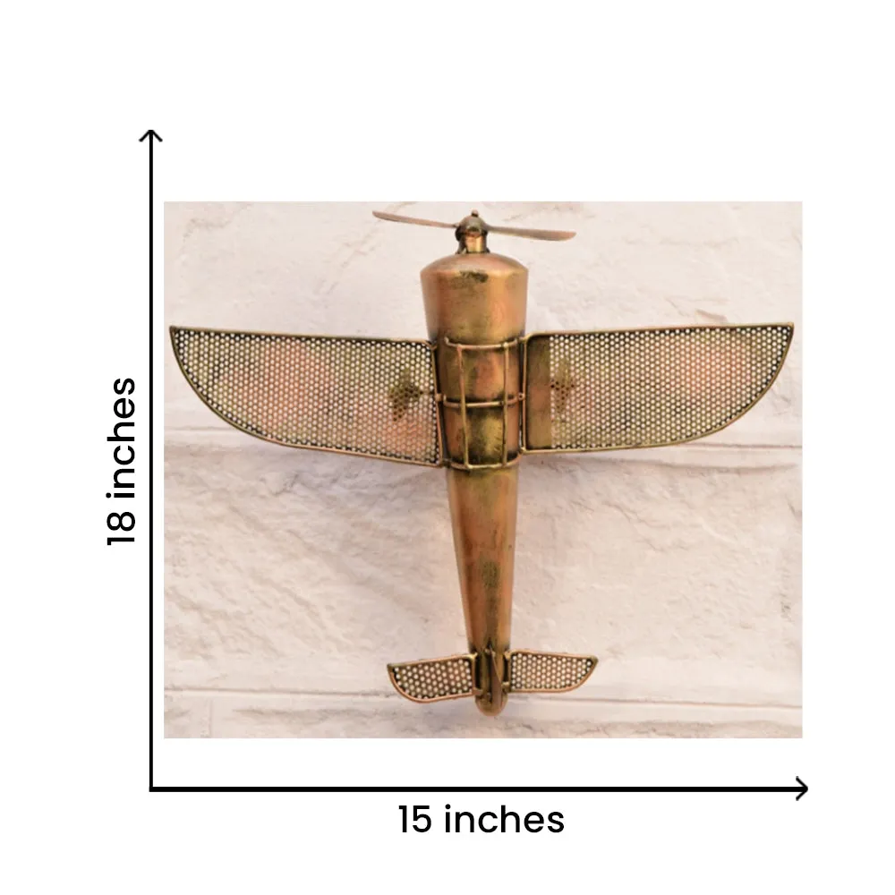 Metallic Helicopter for Wall Decor (Golden)