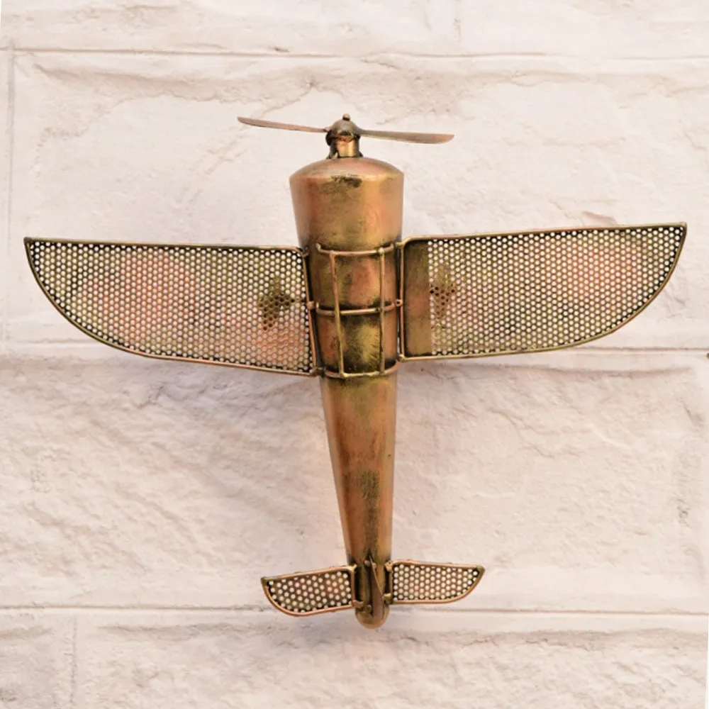 Metallic Helicopter for Wall Decor (Golden)