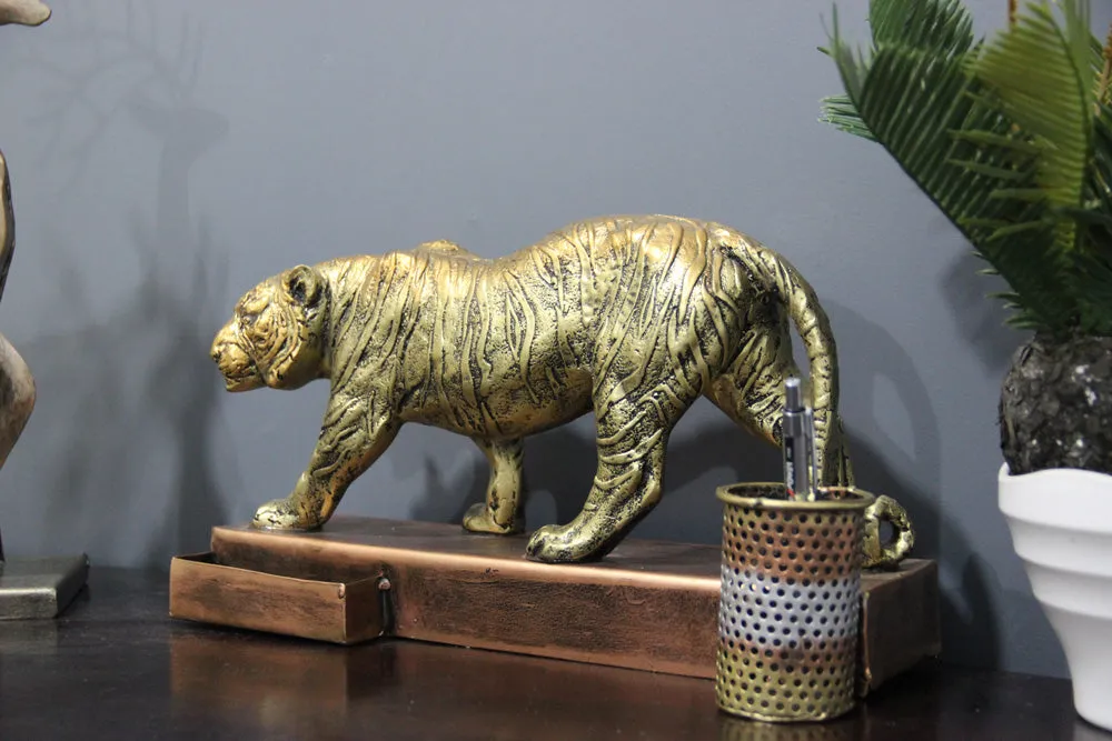 Metallic Royal Tiger Table Accent Single Piece